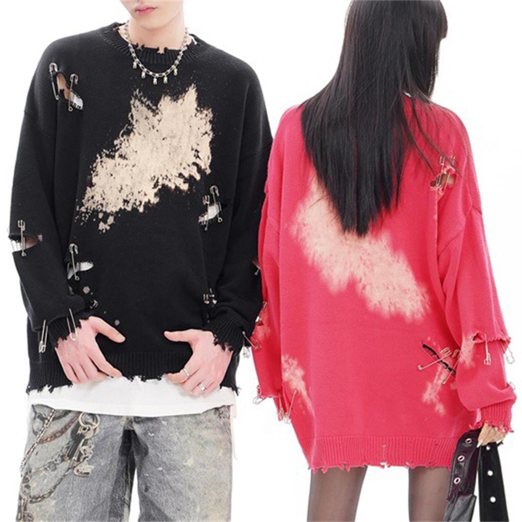 Women's Fashion Round Neck Loose Print Long-Sleeved Fall And Winter Sweater