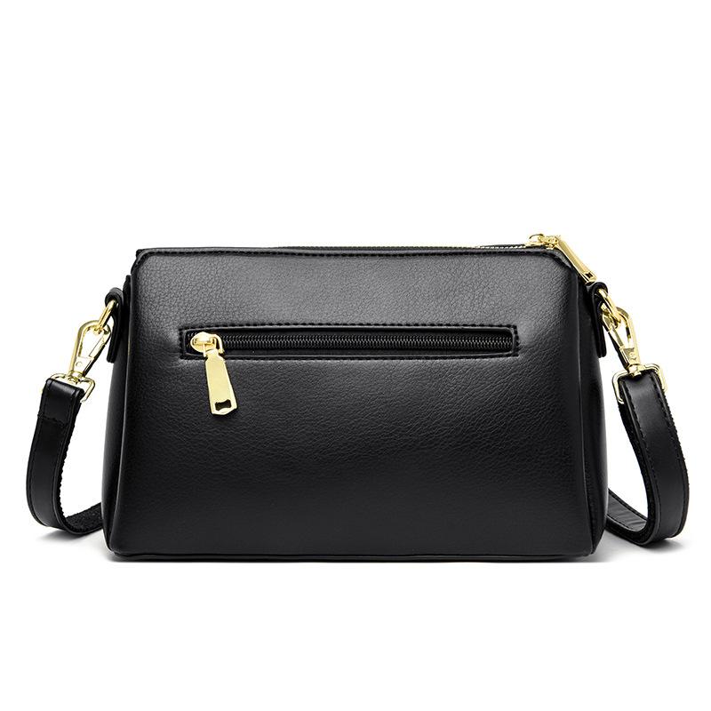 Женская сумка, новая, большая вместимость, сумка через плечо для мам среднего возраста, простая и универсальная, многослойная, маленькая сумка через плечо