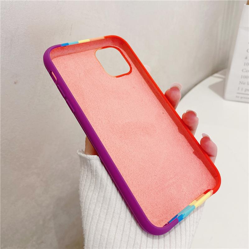 Чехол для телефона в радужную полоску для Apple iPhone 14 13 12 Pro Max 11 6s 7 8 Plus XS MAX XR Mini 12pro, силиконовый чехол