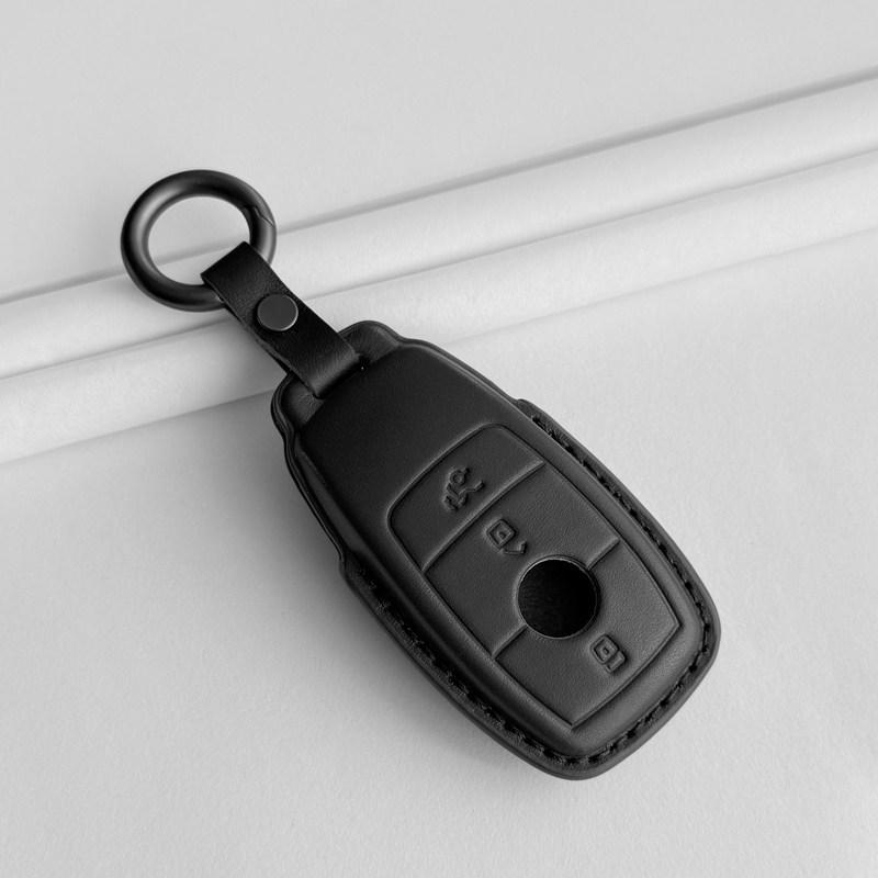 Mercedes-Benz Genuine Leather Key Case for GLC, Class A, S, C200, E300 Models