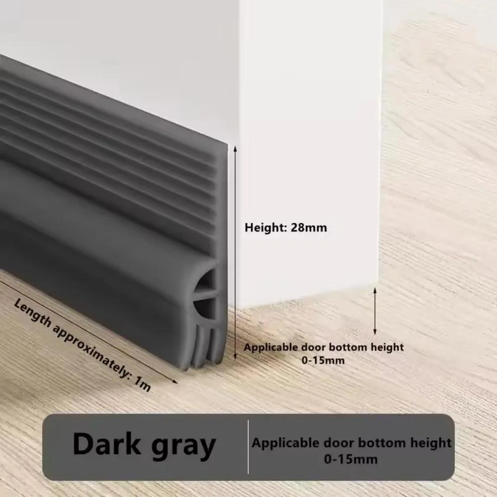 Уплотнитель низа двери из ТПЭ Тройная звукоизоляционная конструкция Для безрамных раздвижных дверей Шкафов Гардеробов Душевых кабин 1 м