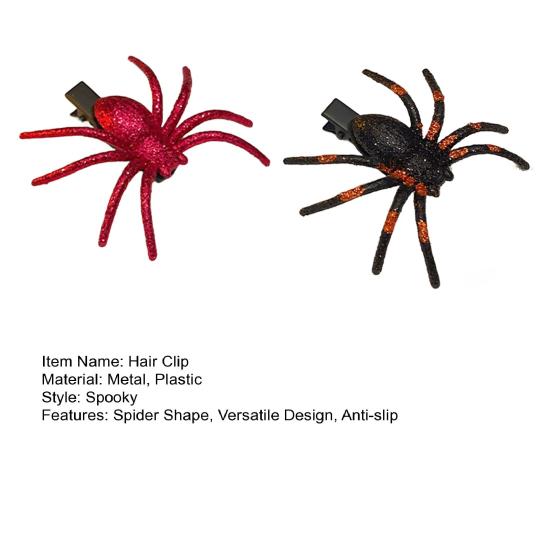 1/2 шт. Хэллоуин Паук Заколка для волос Декоративные заколки для волос Женская заколка Головной убор Аксессуар для костюма для косплея