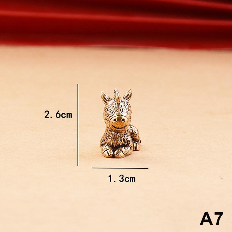Brass Zodiac Figurines Zodiac Horse Desk Ornament Animals Statue Collectible Car Interior Desk & Home Decor Perfect Gift