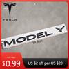 Автомобильная наклейка 2025 Новая Tesla 1 шт. ABS 3D буквы Логотип ModelY Хромированные Черные Наклейки Значок Эмблема на Задний Багажник Автомобиля Для Tesla Model Y Au