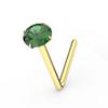 KODY PIERCING 9K Gold Emerald Jeweled Nose Stud - Quality Piercing