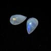 11X17MM Natural Rainbow Moonstone Checker Cut Pear Gemstone 2Pcs Lot 16Cts. RML-386