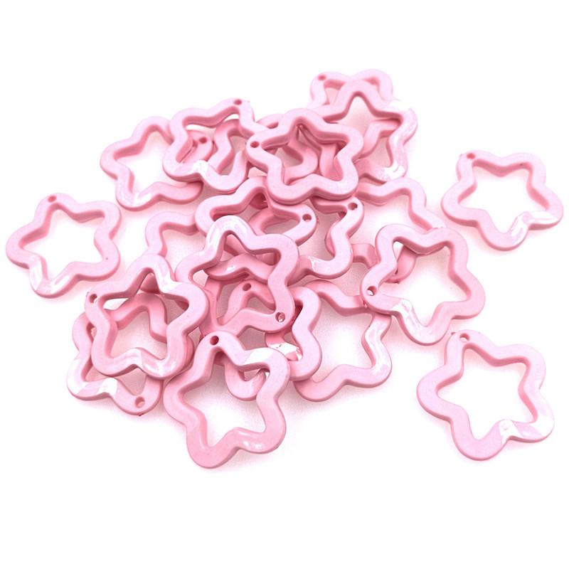 Подвески DIY ювелирный материал для ожерелья, изготовления сережек ярких цветов, подвеска с пентаграммой 30 мм, 10 шт., модный акрил