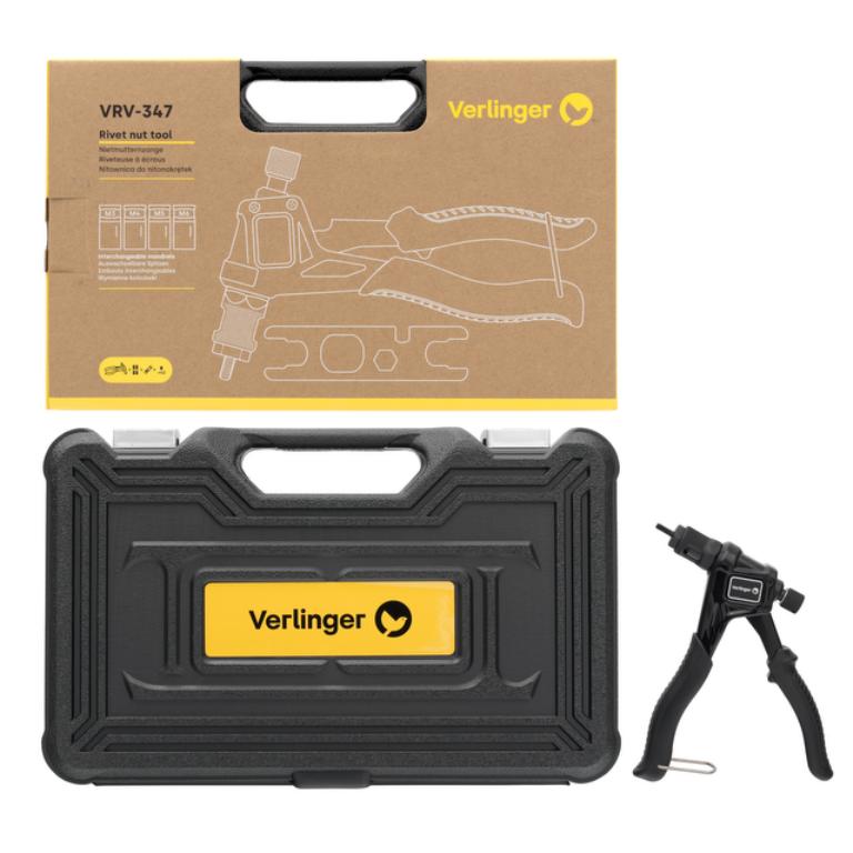 Hand Riveter for Rivet Nuts Set with Case + 40 Rivet Nuts