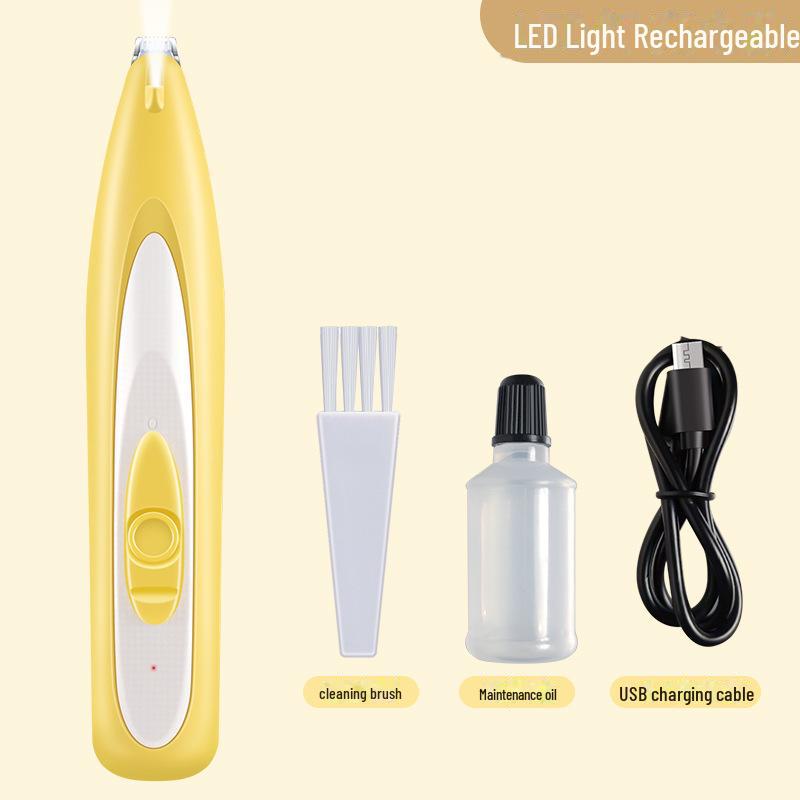 Модернизированная водонепроницаемая светодиодная машинка для стрижки домашних животных для кошек и собак — широкое лезвие для морды, ушей, глаз и подошв