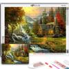 5D DIY Diamond Painting Cross Stitch Forest Hut Diamond Embroidery Mosaic Wall Art Home Decoration