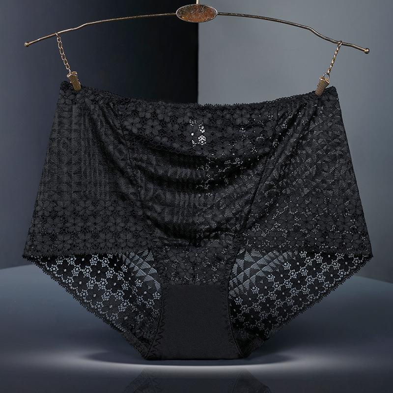 Сексуальные кружевные трусики с цветочным принтом, трусы с высокой талией, ажурные трусы, шорты для мальчиков большого размера, максимум 150 кг
