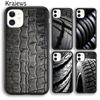 Чехол для телефона Krajews Cool Tire Tread Wheel Style Track для iPhone 14 6s 7 8 plus XR XS 11 12 13 pro max Samsung S21 S22ultra
