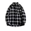 Men's Long Sleeve Shirt Plaid Shirt Coat Youth