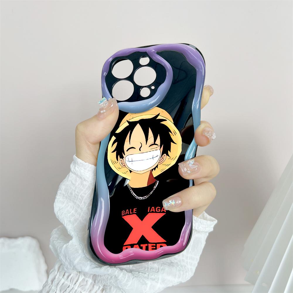 Мультяшный узор, кремовая текстура, мягкий силиконовый чехол с волнистыми краями, чехол для телефона IPhone Samsung Huawei Honor Xiaomi Redmi OPPO Realme Vivo Infinix