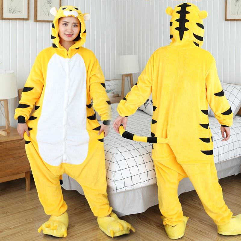 Kigurumi Wolf Cartoon Pajamas Jumpsuits Women Men Hooded Sleepwear Onesies Kids Children Animal Cosplay Costumes