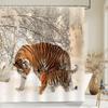 Смешная шторка для душа 3d шторки для ванны Обезьяна Орангутан Животный принт Водонепроницаемый полиэстер для декора ванной большой 180x200см