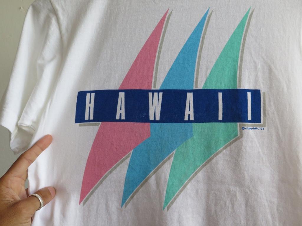 Vintage 90s Crazy Shirts Hawaii Tee: Surfboard Fashion