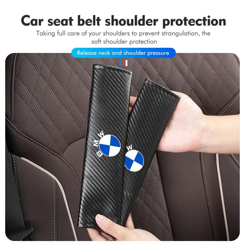 2pcs Car Seat Belt Shoulder Protection Pad Accessories For BMW Performance X1 M3 M6 F01 F02 E34 E36 E60 F10 F20 X6 SLZPW1