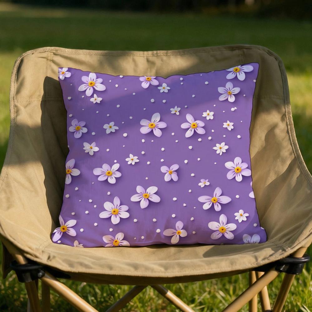 Romantic Daisy Print Spring Cushion Cover Soft Reversible Durable Pillow Cover MultiScene Use for Home Car Daily Comfort