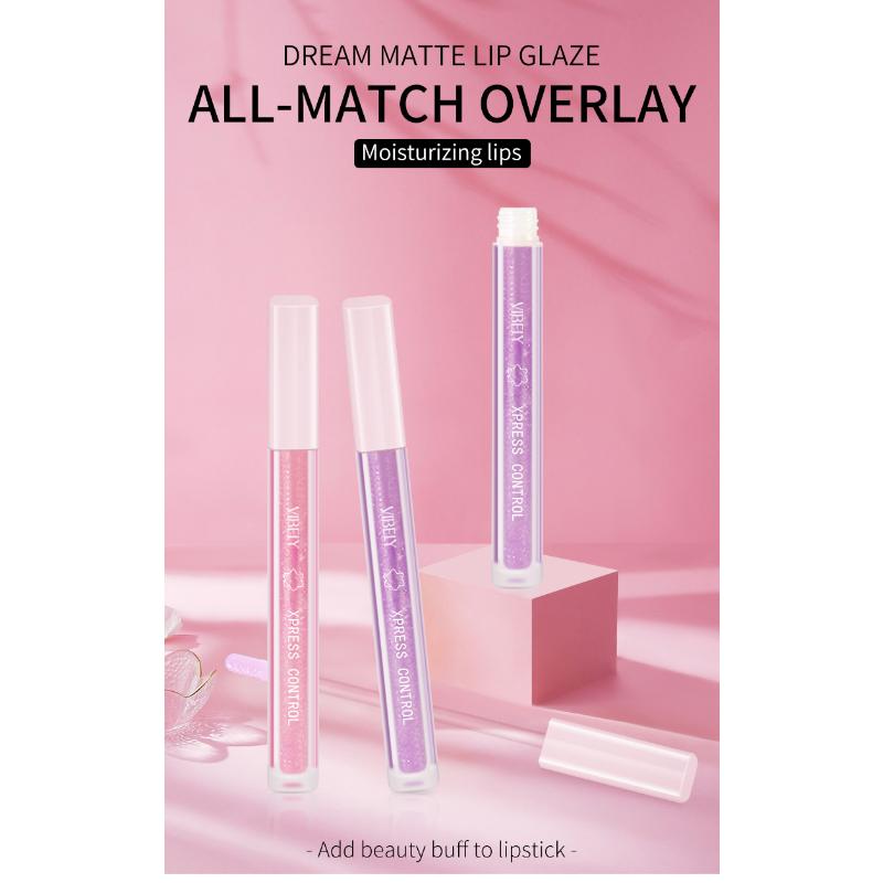 VIBELY Young Girl Fantasy Прозрачное Зеркало Водянистая Глазурь Для Губ Тонкий Блеск Перламутровый Блеск Для Губ Антипригарный Блеск Для Губ Праймер