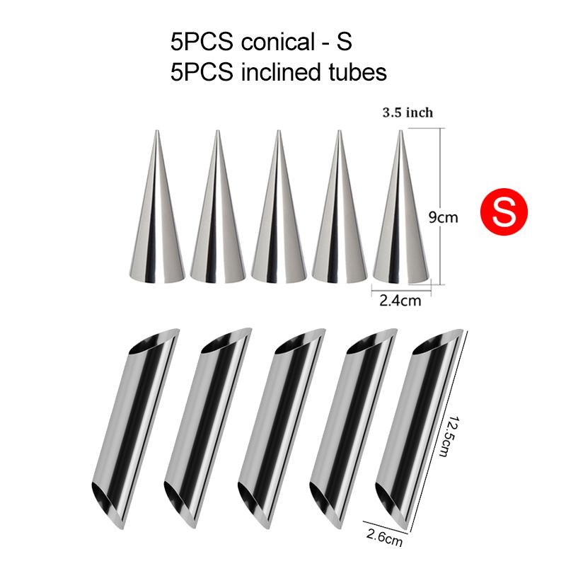 Формочки для трубочек из нержавеющей стали Кухонный десерт Прочная форма Конус Трубчатая форма Форма для выпечки Конусы Рожок Слойка TMZ