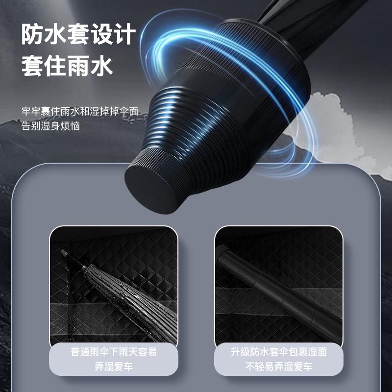 Водонепроницаемый рукав прямой стержень 8K автоматический зонт прямой стержень двухслойный зонт однотонный зонт с длинной ручкой