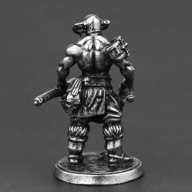 Белый медный металлический солидер, миниатюрная фигурка, винтажная сильная мужская воительница, украшение для рабочего стола, аксессуары, игрушка в подарок