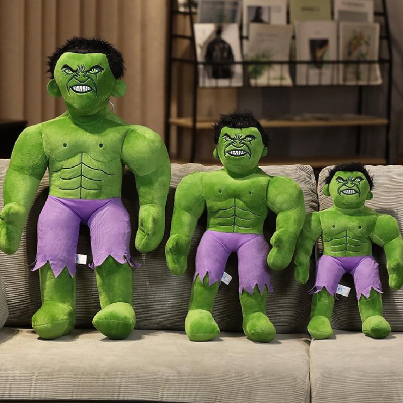 Супергерой Мстители Зеленый Халк Плюшевая игрушка Мягкая кукла Хлопок ПП Анимация
