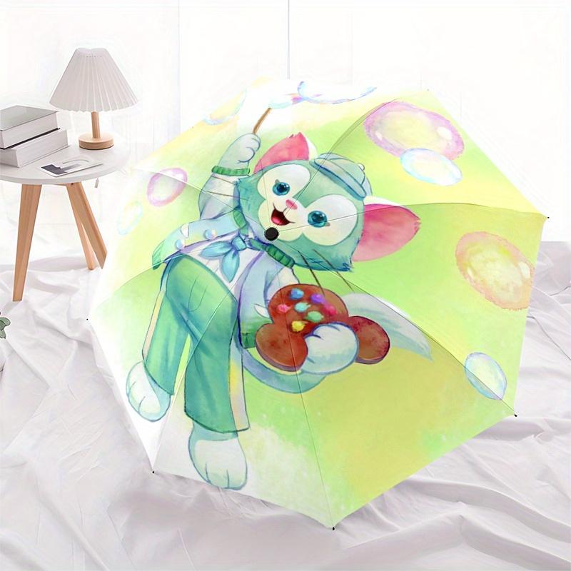 1pc Duffy's Friend Gelatoni Automatic Open/CloseUmbrella-CuteUmbrella with Cute Design, Portable 3-Fold Compact Umbrella for Men & Women, Va