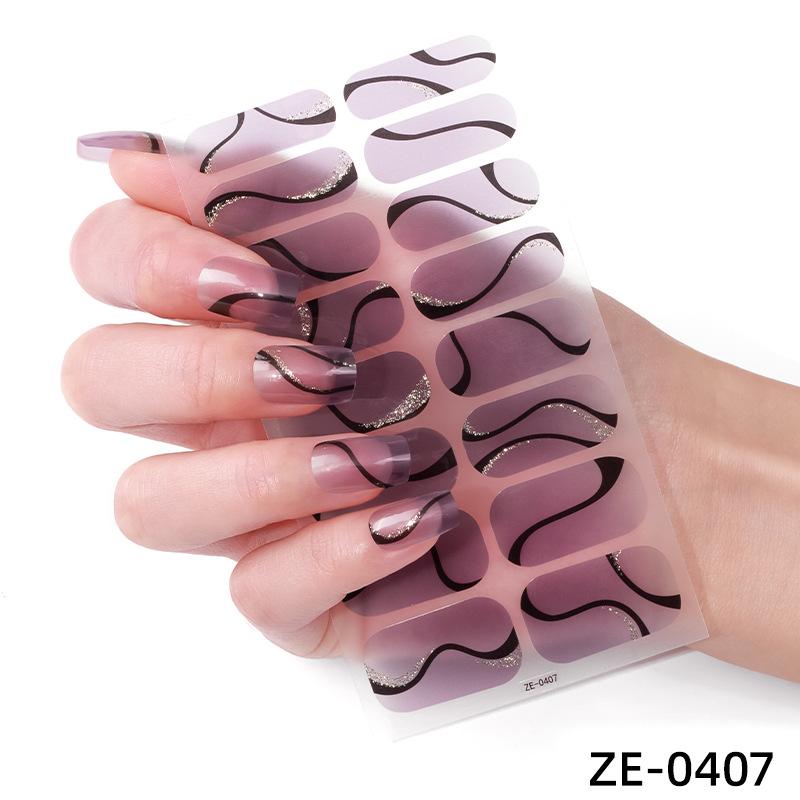 French Manicure Stickers Onion Pink Flame Simple Nail Stickers Manicure Stickers