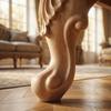 Solid Wood Wooden Furniture Feet Brown European Carved Legs Sofa Replacement Legs  Table
