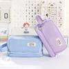 Pencil Bag for School Students with Large Capacity Multi-functional Pen Case Macaron Color Matching Cute Pencil Case