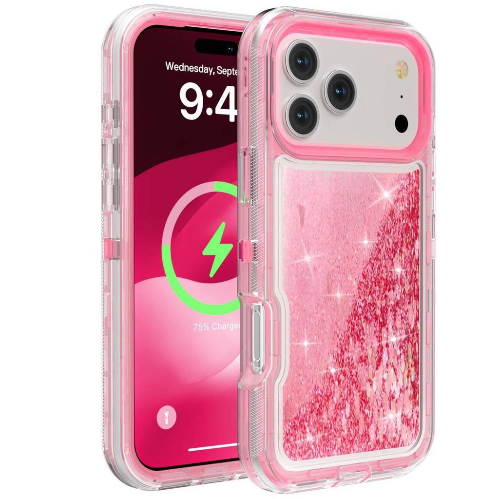 3-в-1 Военный противоударный бронированный чехол 3D блестящий динамический ударопрочный чехол для телефона для IPhone 17 Pro Max 16 15 14 13 12 Pro Max Нескользящий Otther с чехлом-коробкой