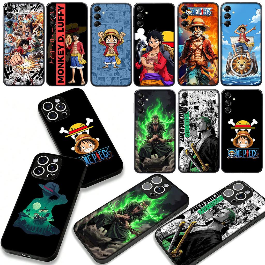 Luffy One Roronoa Zoro Pieces Phone Cover Case for Apple iPhone 16 15 14 Plus 13 12 Mini 17 Pro Max + 16E Air 16+ ProMax Casing