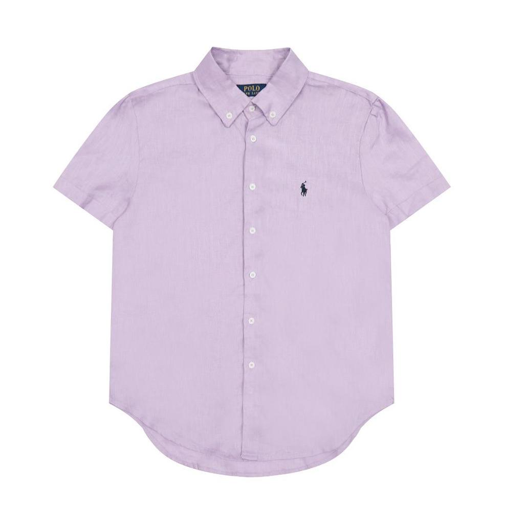 2025 Summer Ralph RL Little Pony Embroidered Pure Linen Goddess Short-Sleeved Shirt