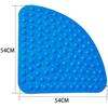 Triangle Non-Slip Shower Mat, Blue