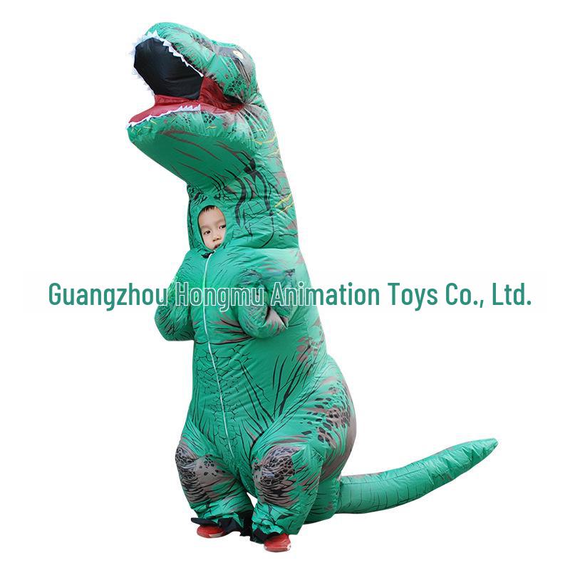 Надувной костюм динозавра тираннозавра рекса для Хэллоуина, Рождества и вечеринок – забавный наряд для ролевых игр