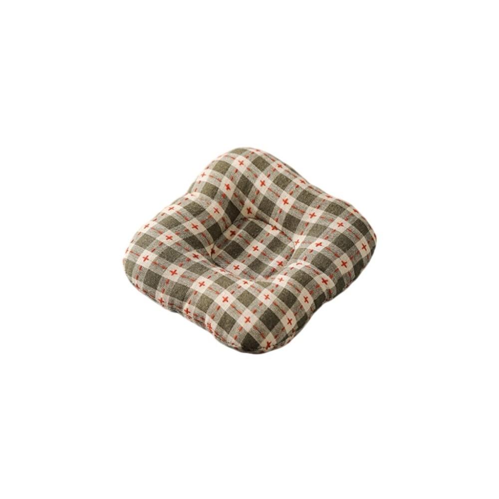 Durable Cloth Plaid Square Coaster Tabletop Protection Soft Drink Cup Mat Non Slip Vintage Teapot Mat Photography Props