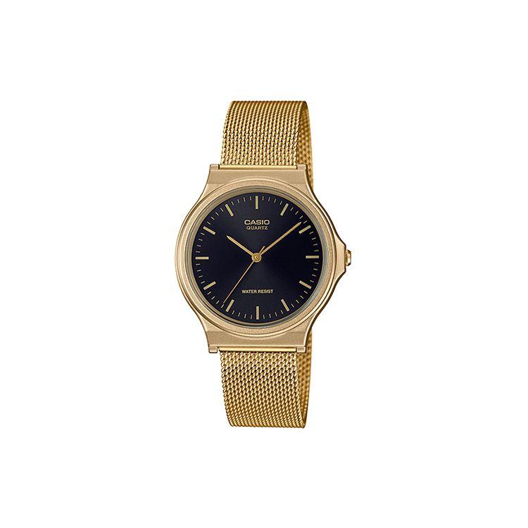 Casio Серия для молодежи Круглый циферблат Три стрелки Модные Ретро Бизнес-повседневные Классические Стрелки Водонепроницаемые Спортивные Кварцевые часы Мужские часы Черные MQ-24MG-1E