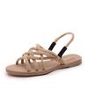 2024 Gladiator Platform Sandals Retro Oxford Handmade Beach Shoes Rome Cross-tied Comfortable Non-slip Low Heels Sandals Women