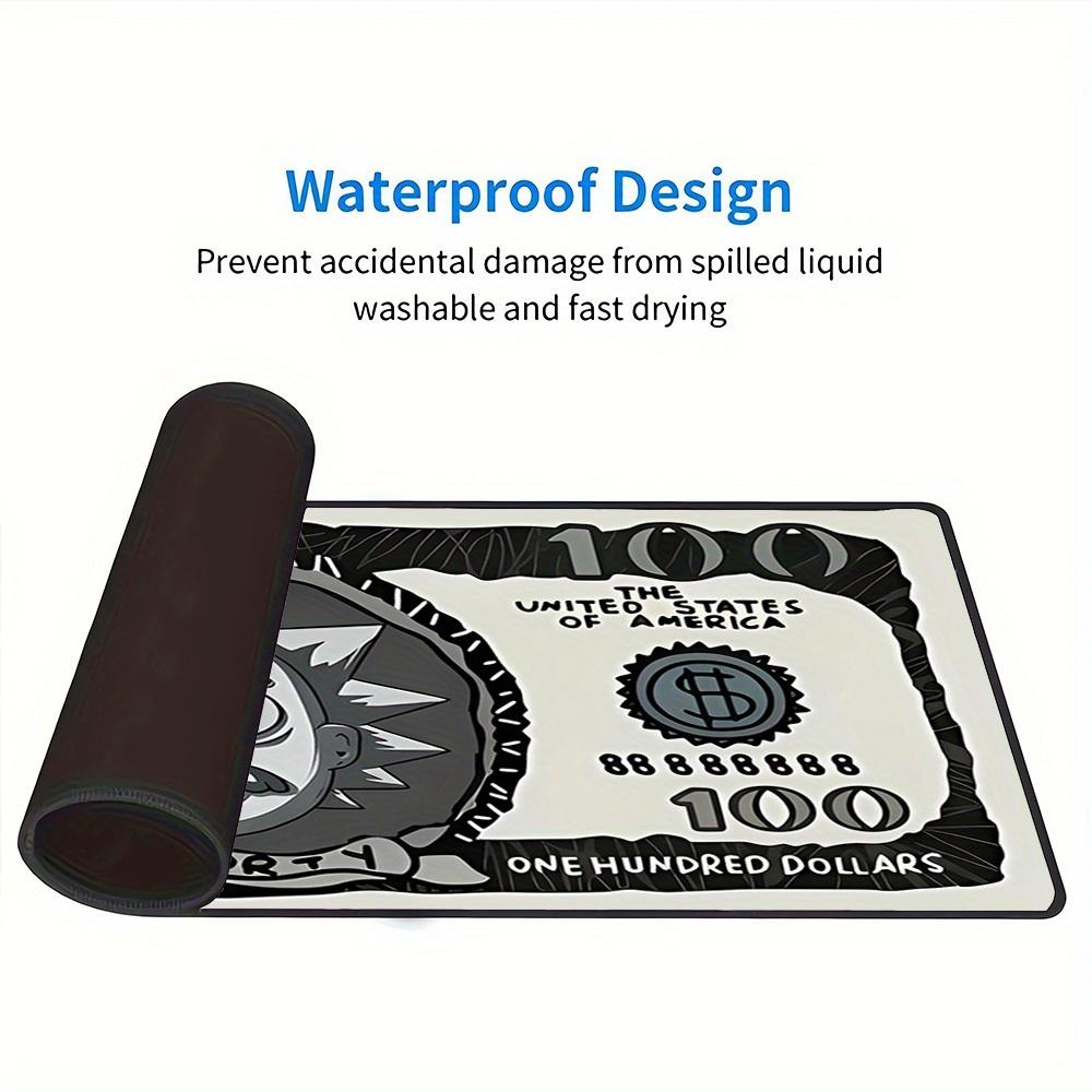 1pc Large Gaming Mouse Pad, UV Reactive Non-Slip Desk Mat, Washable PolyesterMorty, Dollars, CartoonComputer Pad with Vibrant Game Machine P