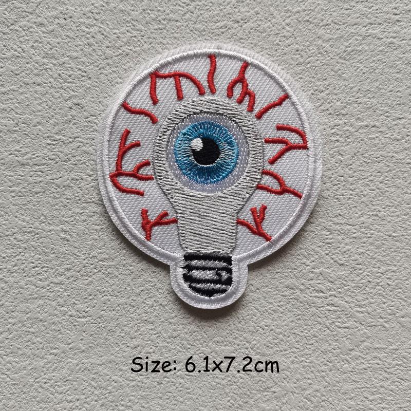 Вышивка, пришивная железная заплатка, череп, пистолет, цветок, рот, зашитый, аппликация для глазного яблока, термоаппликация, новая теплопередающая ткань, аксессуары для одежды «сделай сам»