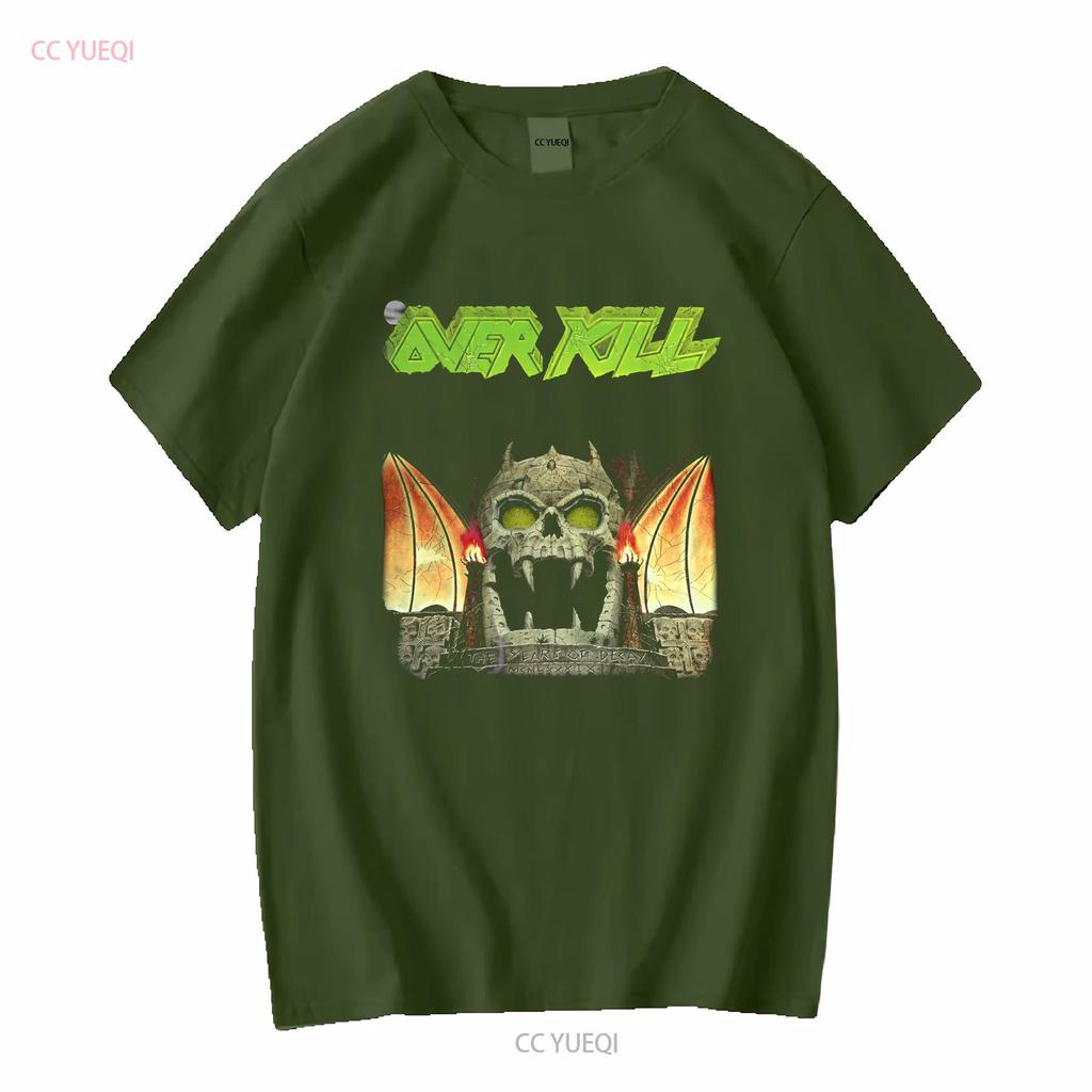 Overkill The Years Of Decay Tour T Shirt Long Or Short Sleeves Vintage Washed Stretched Streetwear Top For Everyday Wear