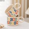 Креативная английская цифровая кружка для молока, офисная керамическая кружка для пары, чашка для послеобеденного чая, кофейная чашка, современный домашний набор для питья, чашка для завтрака из овсянки
