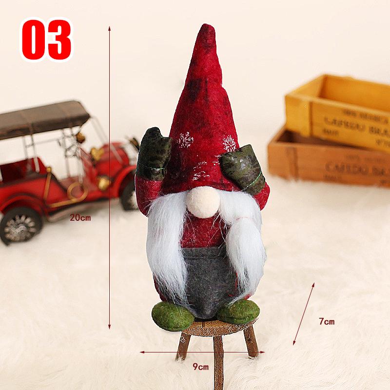 34 Styles Knitted Fabric Swedish Tomte Dwarf Rudolph Gnomes Dwarf Santa Claus Faceless Plush Doll