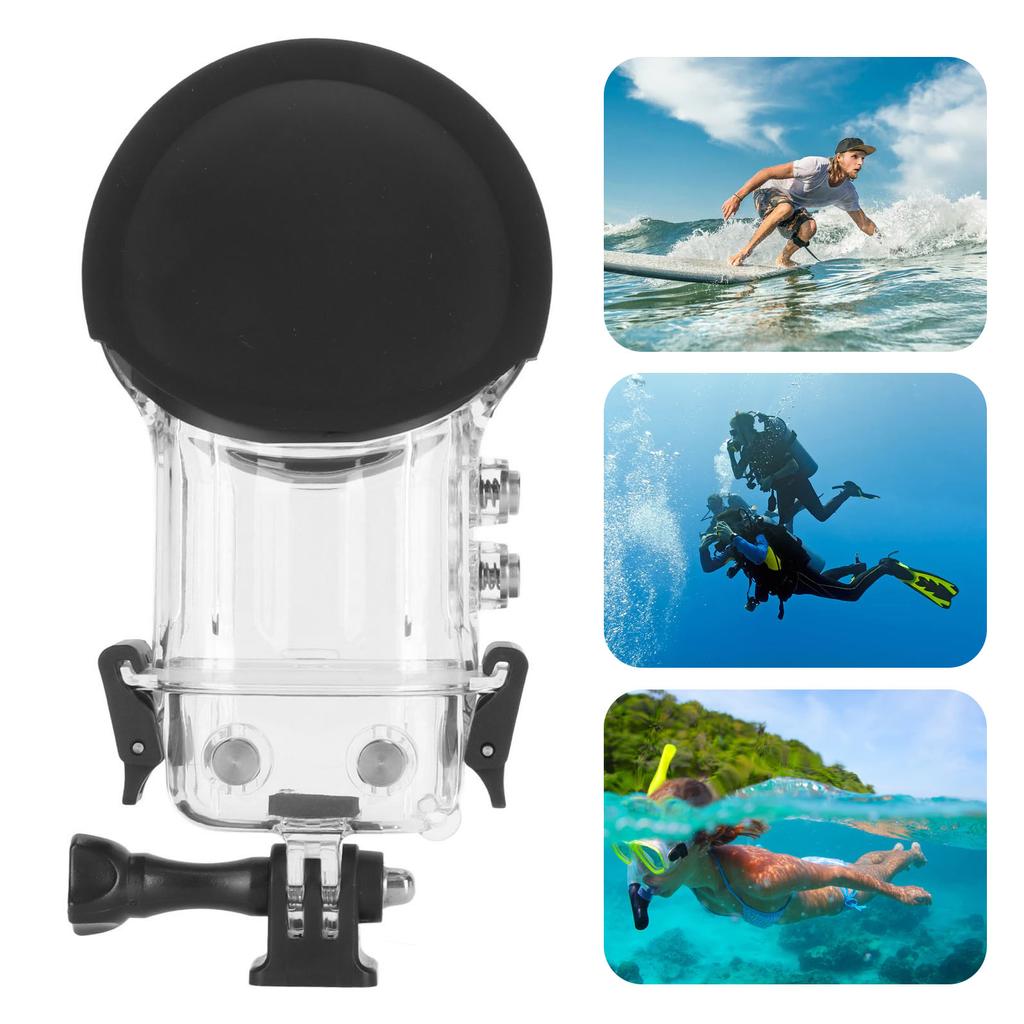 Camera Underwater Dive Protective Shell Hydrophobic Coating Clear Dive Case 164ft IPX8 Waterproof for ONE X3 Camera