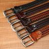 Цинк Цинковый сплав Мужской плетеный ремень Ретро Джинсовый пояс Мода Мужской Ремень из натуральной кожи Украшение