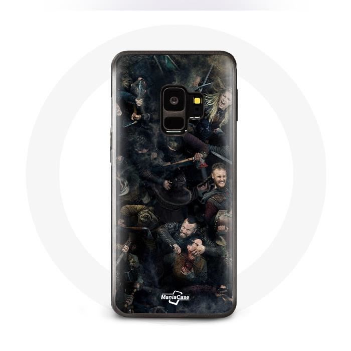 Coque pour Samsung Galaxy S9 Vikings Teaser Saison 6 Affiche Personnages Art