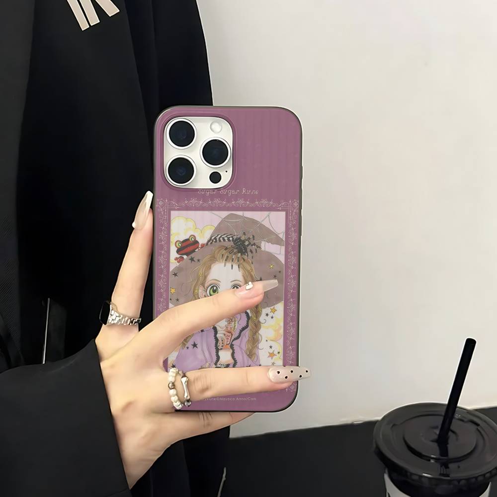 Аниме S-Sugar Sugar Rune Для IPhone 17 16 15 14 13 12 11 Pro Max Plus Pro Гофрированный Ударопрочный Матовый Чехол для Телефона