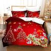 Christmas Duvet Cover Set Santa Claus Printed Bedding Set Twin Size For Child Kids Adult New  Gift Polyester Bedclothes